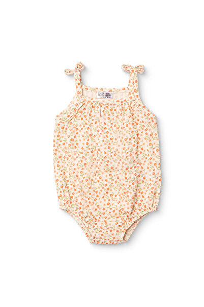 ebebek Hello Baby HelloBaby Kız Bebek Body Çiçek Baskılı Çıtçıtlı Fırfırlı Ya...