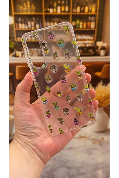 Vip Case Samsung A26 Uyumlu Kaktüs Desenli Şeffaf Darbe Emici Kamera Korumalı...