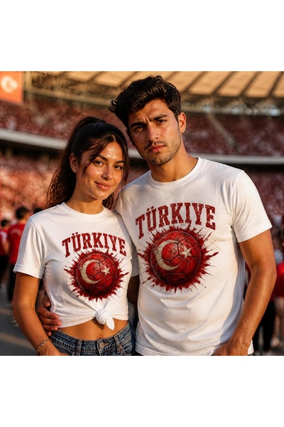 AEMİ Μπλουζάκι Unisex 2026 Παγκόσμιο Κύπελλο Τουρκίας με στάμπα Oversize Crew...