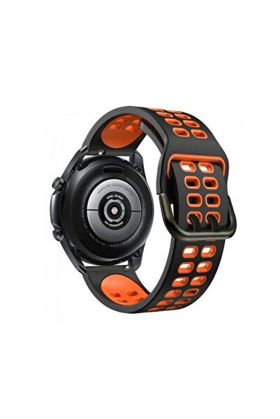 OEM Δίχρωμο λουράκι σιλικόνης για Huawei Watch GT 5 5 Pro Μαύρο Πορτοκαλί