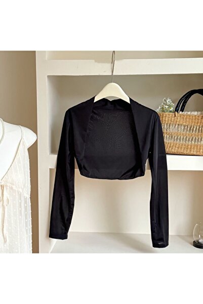 Choice Style1-Black Ultra-thin Long Sleeve Crop Top Quick-Drying Anti UV Long...