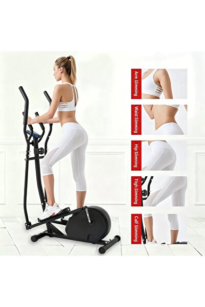 EGG Elliptical exercise bike with smart LCD screen: measures pulse via hand, ...