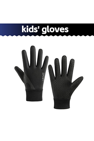 Choice5 Aged 5 to 7 black Children's winter gloves, suitable for boys and gir...