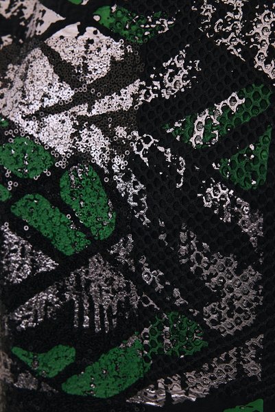 DAIDO O-Neck Printed T-Shirt with Mesh Detail
