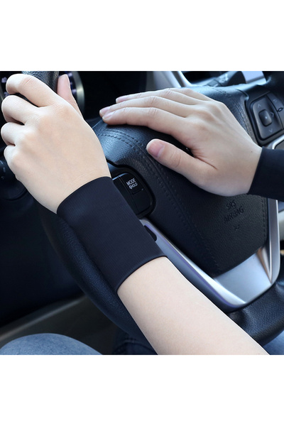 Choice7 One Size Black(8cm) Ice Silk Wrist Guard Men Warm Thin Elastic Exerci...