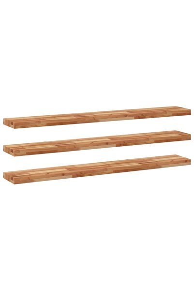 vidaxl Rafturi suspendate 3 buc. 140x20x4cm lemn masiv acacia netratat