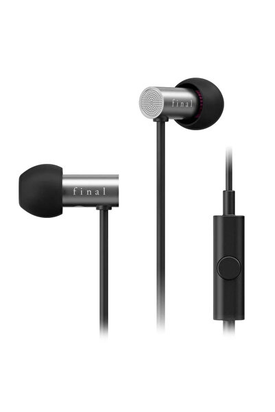 FİNAL سماعات أذن Audio E2000CS مع ميكروفون باللون الفضي غير اللامع