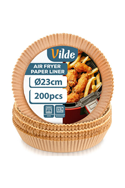 Vilde Hârtii de copt pentru friteuza cu aer cald 23 cm, 200 bucăți