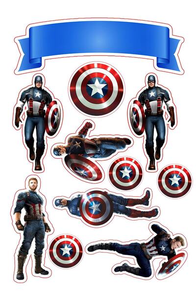 Buki'nin Atölyesi Αυτοκόλλητο Captain America για Τηλέφωνο, Λάπτοπ, Τάμπλετ, ...