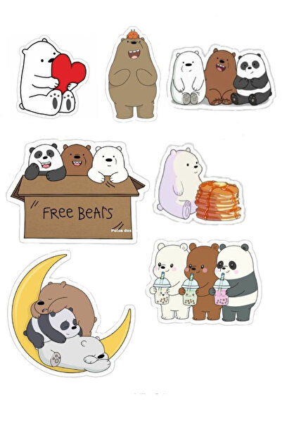 Buki'nin Atölyesi We Bare Bears Autocolant Telefon Laptop Notebook Tabletă Ca...