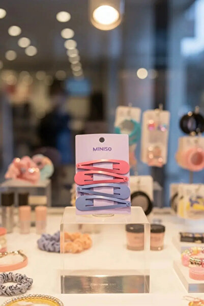 Miniso Licensed Colorful Snap Hair Clips Set of 4 – Durable and Stylish Daily...