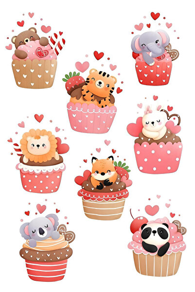 Buki'nin Atölyesi Autocolant Cupcake Telefon Laptop Notebook Tabletă Agendă S...