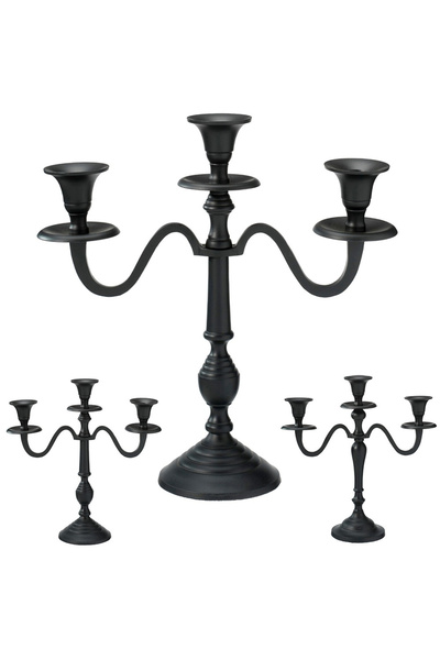 Orion Candelabru negru cu 3 brațe 30 cm