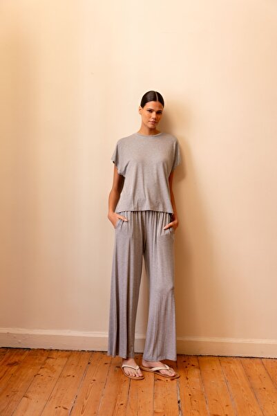 Maison De Pure Mono Basic Dökümlü Pantolon