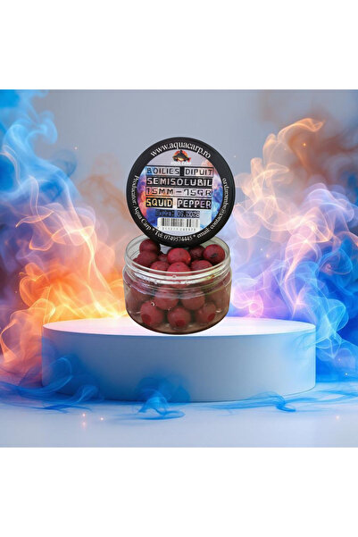 Aqua Boilies Carlig Semisolubil Dipuit 15mm Squid Pepper 75gr