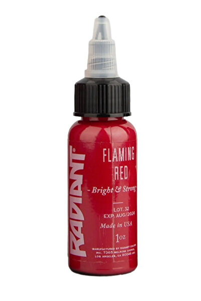 Radiant Flaming Red Dövme Boyası 30ml – Alev Kırmızısı Profesyonel Tattoo Ink