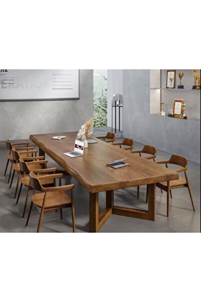 larissa design MASA TAKIMI (ceviz kütük masa 10 sandalye)