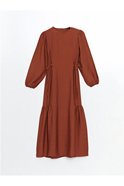 LC Waikiki New Season Orange Crew Neck Dress