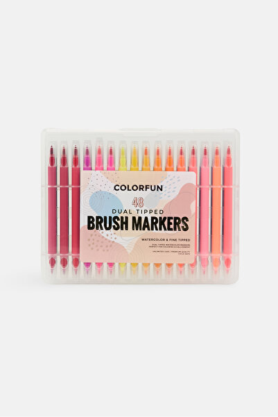 Artify Colorfun 48 Dual Tipped Brush Markers, Multicolor