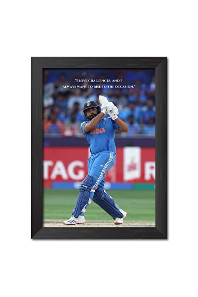 ALAYRA International Alayra Rohit Sharma Quotes Poster Champions Trophy India...