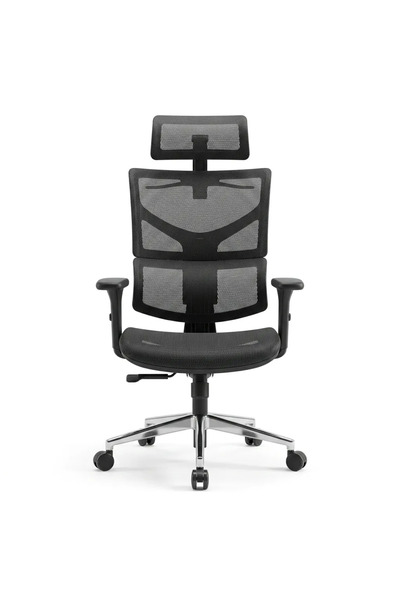Siyah Başlıklı Fileli Ergonomik Ofis Koltuğu