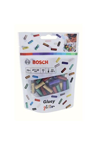 Bosch Set de 70 de batoane de lipici GLUEY Glitter Mix, diametru de 7 mm, lun...