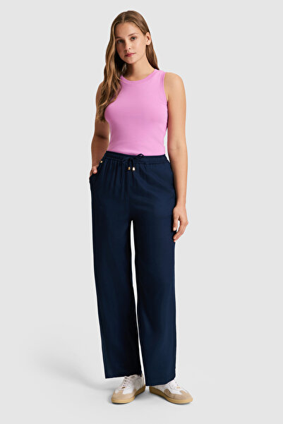 U.S. Polo Assn. Kadın Lacivert Kanvas Pantolon 50325543-VR033