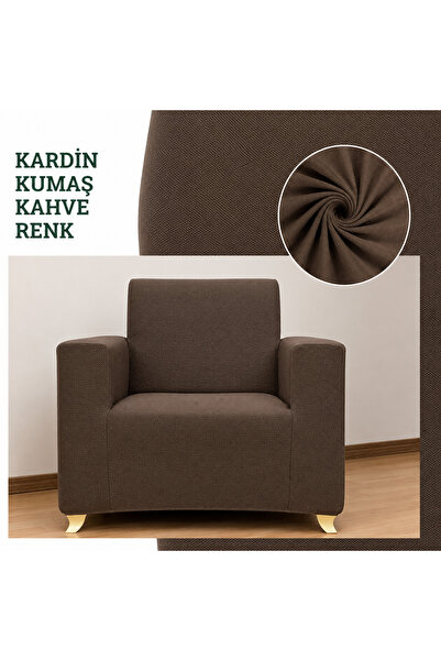 Akbal Home Klasik Tekli Berjer Koltuk Örtüsü Likralı Tüm Çevre Giydirme Altta...