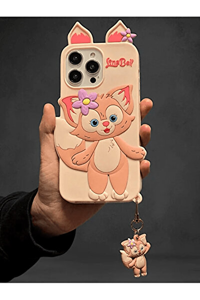 iPhone 15 Pro Max Compatible 3D Cute Cat Character Keychain Phone Case with Gift
