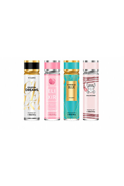 V.V LOVE Set 4 Sprayuri de corp Parfumate Dama 100 ml fiecare