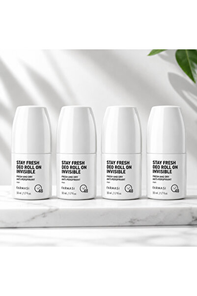 Farmasi Stay Fresh Invisible Erkek Deo Roll-On 50 ml Avantajlı 4’lü Paket
