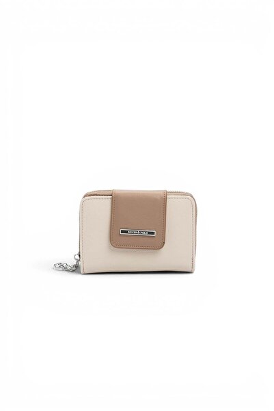 Silver Polo Beige - Latte Plain Women's Wallet and Card Holder Sp935