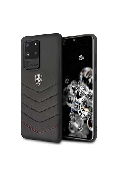 Ferrari Husă matlasată Heritage pentru Samsung Galaxy S20 Ultra, negru