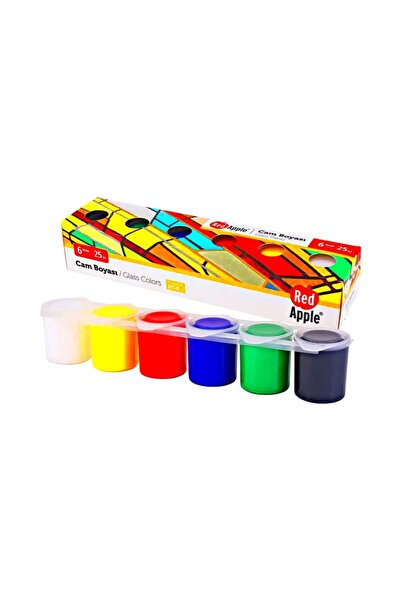 Art & Art RedApple Transparan Cam Vitray Boyası Su Bazlı 6 Renk x 25 ml