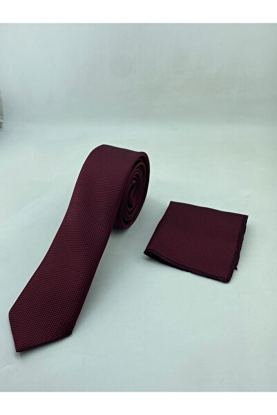rawlab raw lab Örgü Dokulu Bordo Kravat ve Cep Mendili Seti Özel Gün Damatlık...
