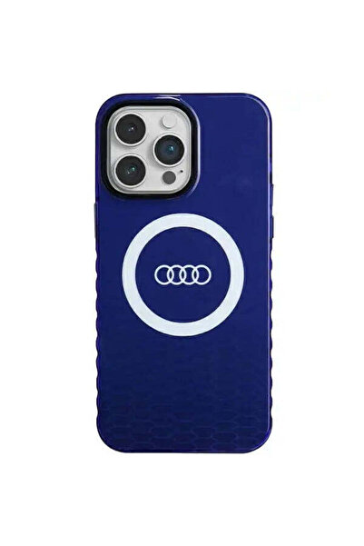 Audi Husă IML Big Logo MagSafe pentru iPhone 14 Pro Max, albastră