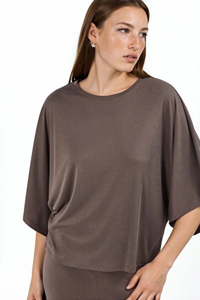 Hiccup Busem Ribbed Short Sleeve Comfortable Blouse
