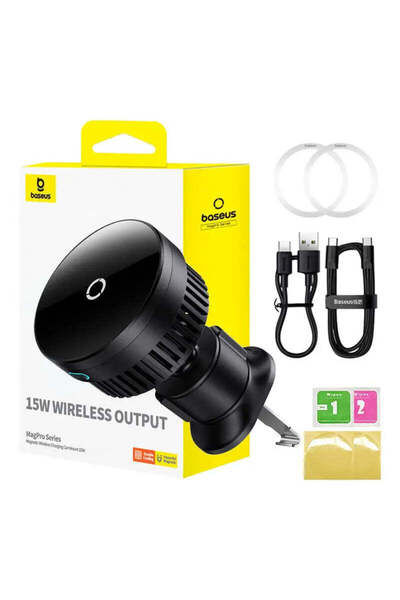 Baseus Suport magnetic pentru telefon MagPro, cu funcție de încărcare wireles...