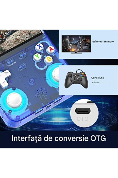 OEM Consolă de jocuri portabilă retro R36 Ultra, ecran IPS HD de 4,0 inci 720x720, peste 20.000 de jocuri, WiFi, peste 20 de emulatoare, sistem de operare Linux.
