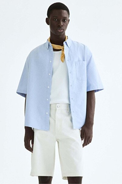 H&M Relaxed Fit Short-sleeved Oxford shirt