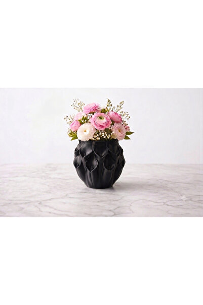 VOLOYAS Calla Lily Embossed Luxury Vase Modern Artificial Flower Arrangement Pot