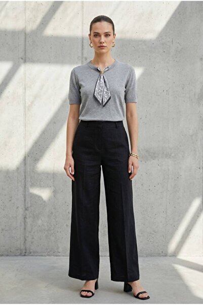 Fanori Woman Women's Scarf-Detail Tricot T-Shirt
