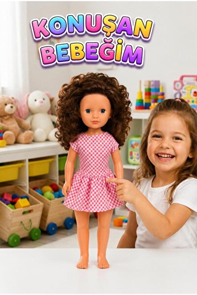 Tıfıl Toys Alya Türkçe Konuşan Etkileşimli Eğitici Oyuncak Bebek – 40 cm Kafa...