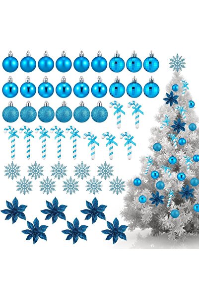 OEM Ornamente de Brad de Crăciun Boio Narodzeniowe Set 50 Ornamente Albastre ...
