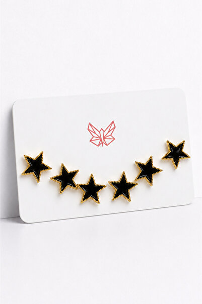 MakeWell Star Butterfly Flower Figured Pierced Earrings – Gold Color Look Min...