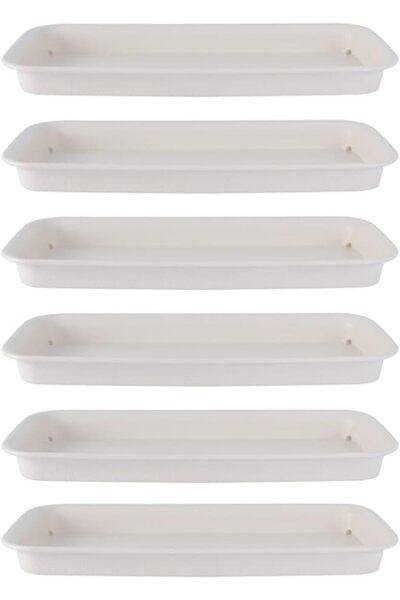 OEM Suporturi pentru ghivece din plastic dreptunghiulare 33x14cm, set 6 bucăț...