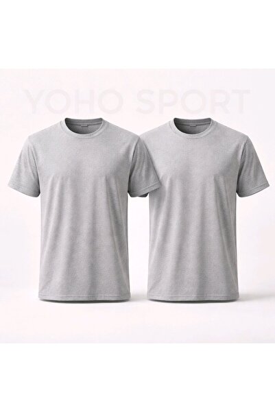 YOHO SPORT Unisex osnovna majica sa okruglim izrezom, 100% pamuk, mekana teks...