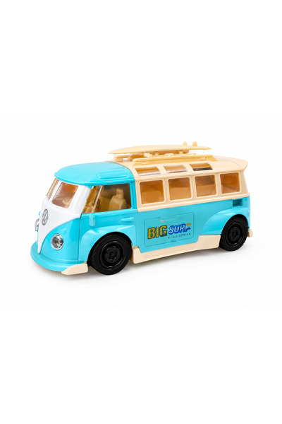 Prlk toys سيارة لعبة ريترو سيرف ميني باص 14 سم، نموذج حافلة كلاسيكية قابلة لل...