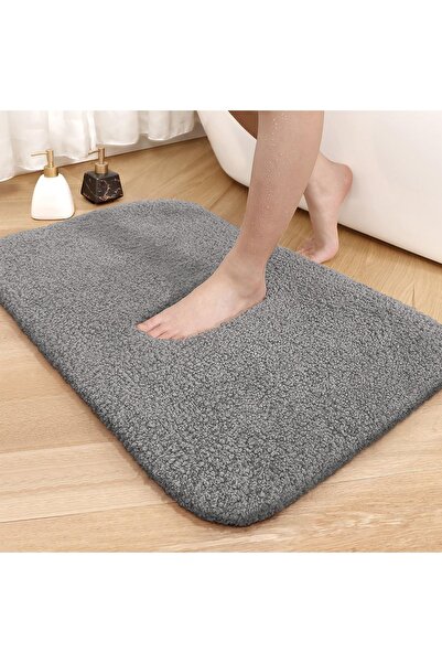 OEM Covoraș antiderapant pentru baie, pardoseală moale, absorbant, gri, 50x80 cm