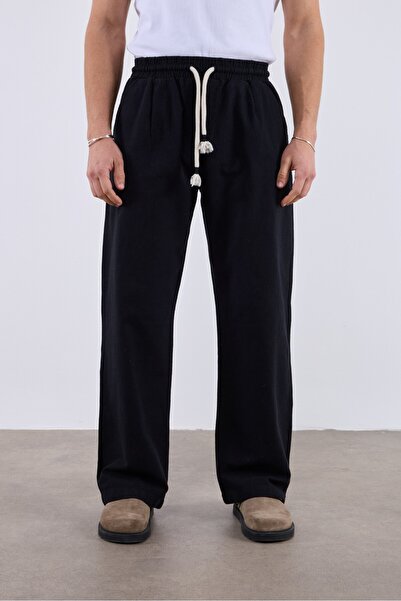 2512 Clothing Linen Waist-Tie Baggy Trousers